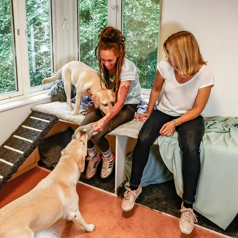 Girls-with-dogs